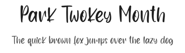 Park Twokey Month by Haksen Studio — Script Handwritten Font