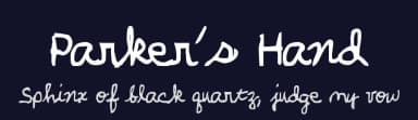 Parker's Hand by Iconian Fonts — Script Handwritten Font — thumbnail 2