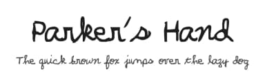 Parker's Hand by Iconian Fonts — Script Handwritten Font — thumbnail 1