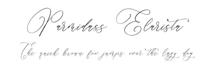 Parmidass Elarista by Storytype Studio — Script Handwritten Font