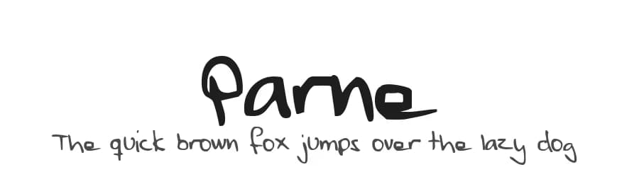 Parne by Magnus Parnebring — Script Handwritten Font