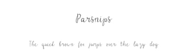 Parsnips by Kellie McDonald — Script Handwritten Font — thumbnail 1
