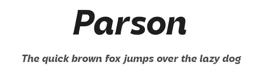 Parson by Genetypeco — Sans Serif Font