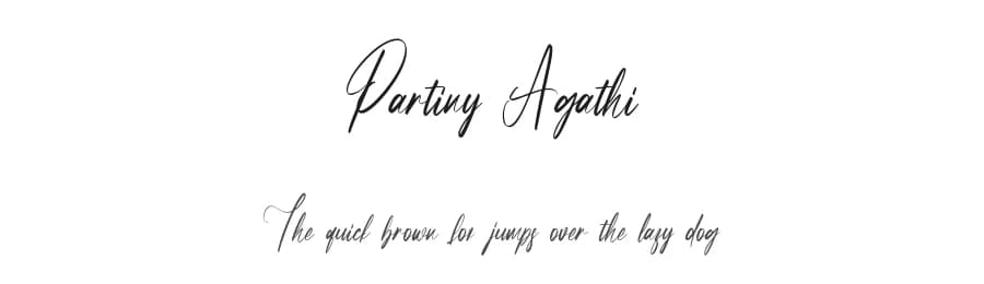 Partiny Agathi by StringLabs Creative Studio — Script Handwritten Font