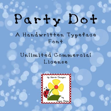 Party Dot Font by upnorthdesignsabaum — Script Handwritten Font — thumbnail 1