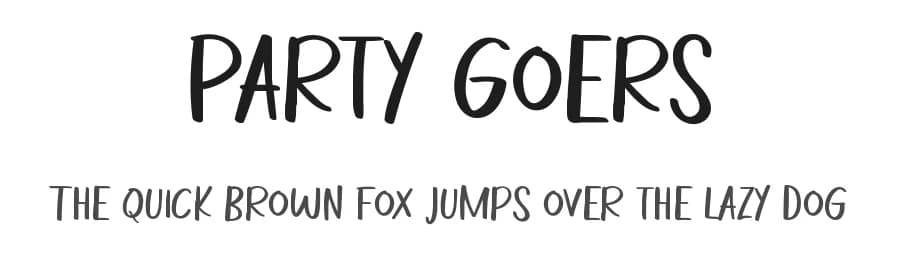 Party Goers by Pinisiart — Script Handwritten Font