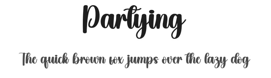 Partying by Scratchones — Script Handwritten Font