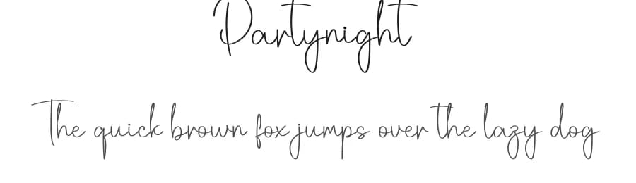 Partynight by Scratchones — Script Handwritten Font