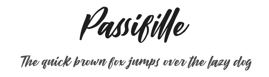 Passifille by Kong Font — Script Handwritten Font