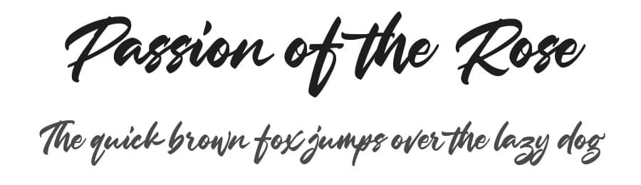 Passion of the Rose by Octotype  | Thomas Boucherie — Script Handwritten Font