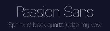 Passion Sans by Alan Prescott — Sans Serif Font — thumbnail 2