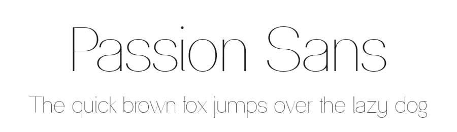 Passion Sans by Alan Prescott — Sans Serif Font — preview 1