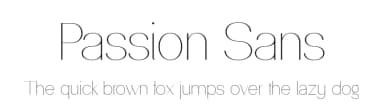Passion Sans by Alan Prescott — Sans Serif Font — thumbnail 1