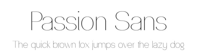 Passion Sans by Alan Prescott — Sans Serif Font