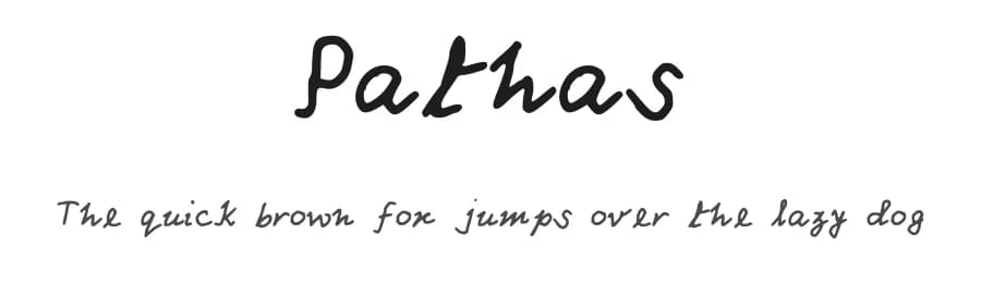 Pathas by Partha Borthakur — Script Handwritten Font