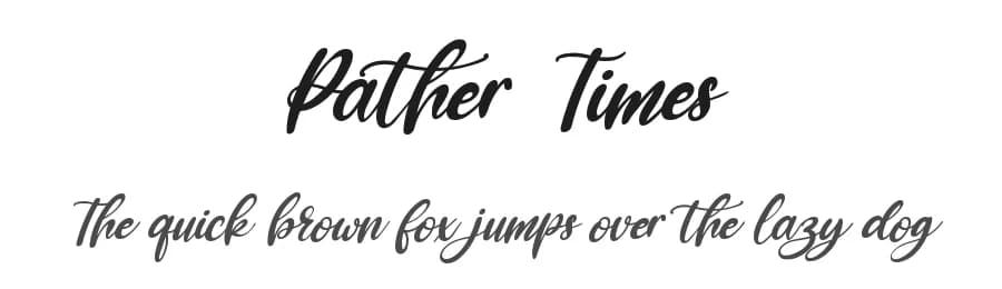 Pather Times by Kong Font — Script Handwritten Font