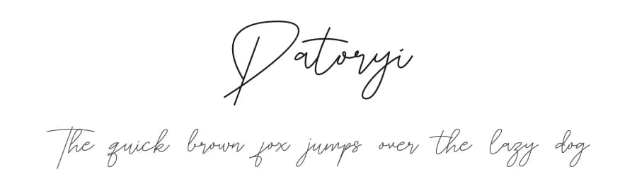 Patoryi by Jadatype — Script Handwritten Font