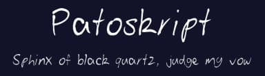 Patoskript by David J Patterson — Script Handwritten Font — thumbnail 2