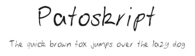 Patoskript by David J Patterson — Script Handwritten Font — thumbnail 1