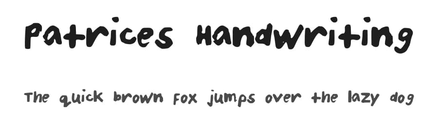 Patrices Handwriting by P Mdz — Script Handwritten Font