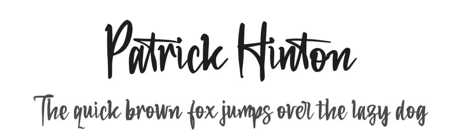 Patrick Hinton by Perspectype Studio - Letterena.com — Script Handwritten Font