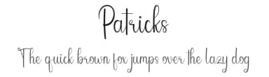 Patricks by Etik Fatimah — Script Handwritten Font — thumbnail 1