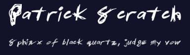 Patrick Scratch by wpatrick — Script Handwritten Font — thumbnail 2