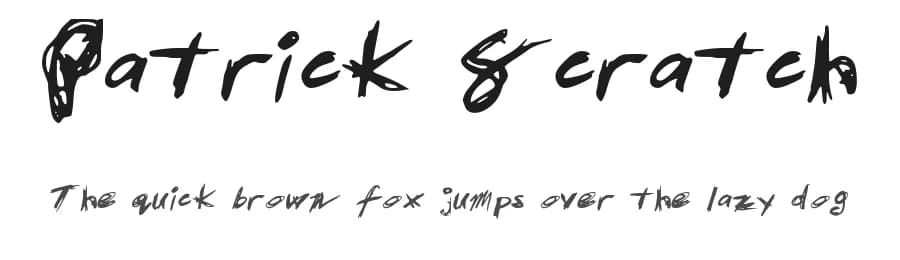 Patrick Scratch by wpatrick — Script Handwritten Font