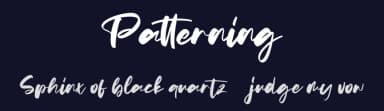 Patterning by Vunira Design — Script Handwritten Font — thumbnail 2