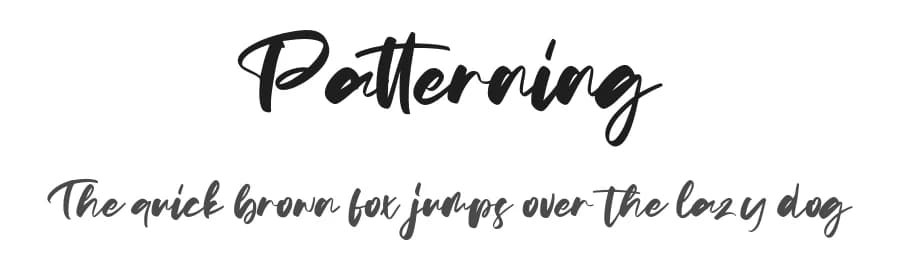 Patterning by Vunira Design — Script Handwritten Font
