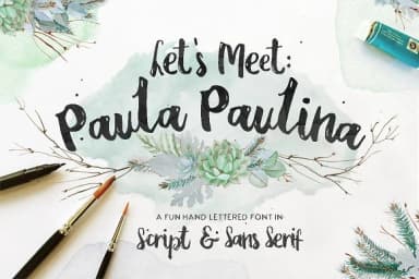 Paula Paulina Font by Blue Robin Design Shop — Script Handwritten Font — thumbnail 1