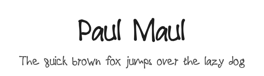 Paul Maul by !Exclamachine Type Foundry — Script Handwritten Font