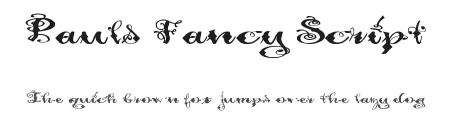 Pauls Fancy Script by Tattoo Paul — Script Handwritten Font