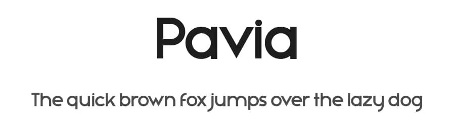 Pavia by Vladimir Nikolic — Sans Serif Font