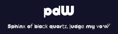 pdW by Rafael Ferran i Peralta — Sans Serif Font — thumbnail 2