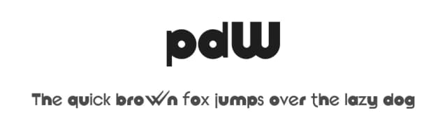 pdW by Rafael Ferran i Peralta — Sans Serif Font