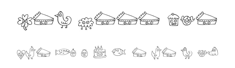 Pea Jelene's Doodles by Jelene Morris — Dingbats Font