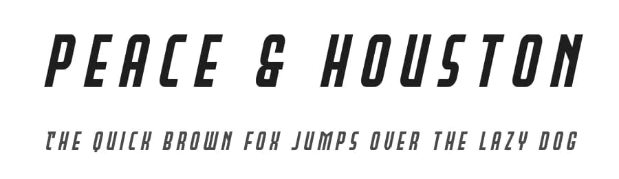 Peace & Houston by Iconian Fonts — Sans Serif Font
