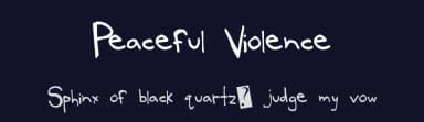 Peaceful Violence by Xerographer Fonts — Script Handwritten Font — thumbnail 2