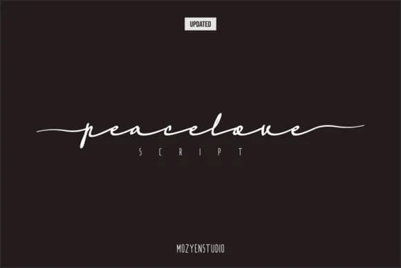 Peacelove Font by Mozyen Studio — Script Handwritten Font