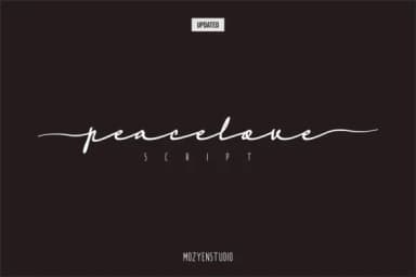 Peacelove Font by Mozyen Studio — Script Handwritten Font — thumbnail 1