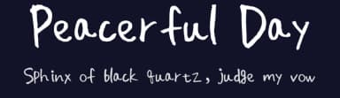 Peacerful Day by Sba Factory — Script Handwritten Font — thumbnail 2