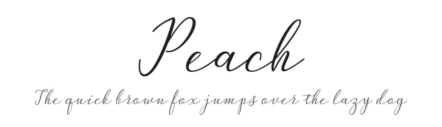 Peach by JoeCreative — Script Handwritten Font