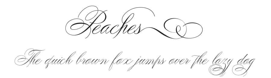 Peaches by alcode — Script Handwritten Font