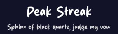 Peak Streak by Origin Type — Script Handwritten Font — thumbnail 2