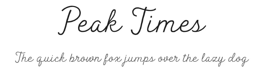 Peak Times by BLKBK Fonts — Script Handwritten Font