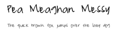 Pea Meaghan Messy by Meaghan Wong — Script Handwritten Font — thumbnail 1