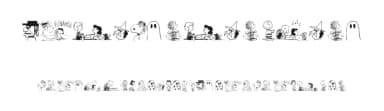 Peanuts Gang Dings by Jbs — Dingbats Font — thumbnail 1