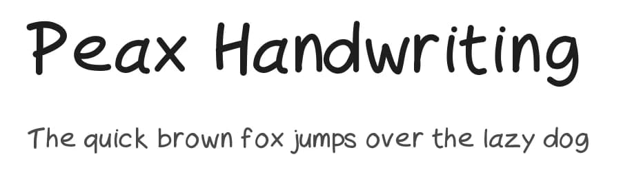 Peax Handwriting by Peax Webdesign — Script Handwritten Font