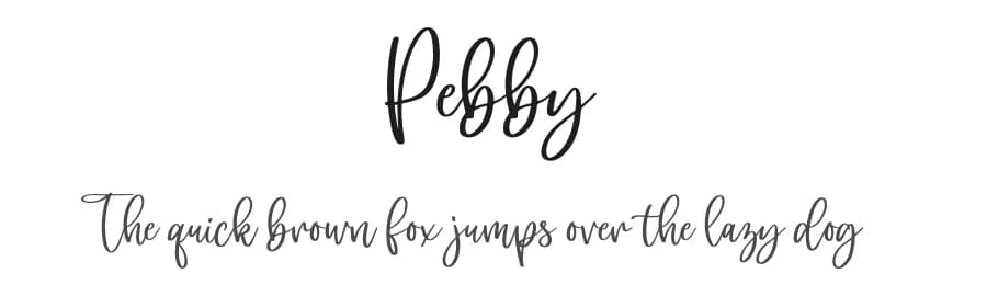 Pebby by NJ Studio — Script Handwritten Font